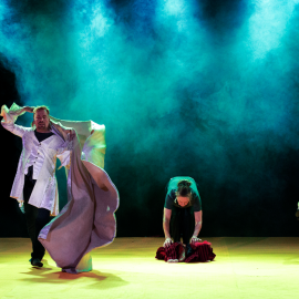 THE PLAY OF NORMS | In the photo: Jani Toivola, Cristal Snow, Petriikka Pohjanheimo & Cécile Orblin | Photo: Heidi Bergström