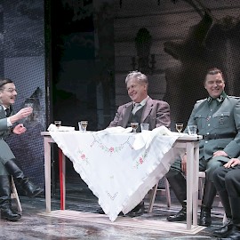 THE VISITOR OR A FIEND ON A SUMMER NIGHT | In the photo: Konsta Laakso, Jarkko Tiainen, Matti Hakulinen & Antti Tiensuu | Photo: Mika Hiltunen