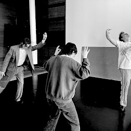 Three people dancing. Photo by Pauliina Hulkko.