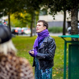 Photo of Tin plate angels performance. Photo by Heikki Järvinen.